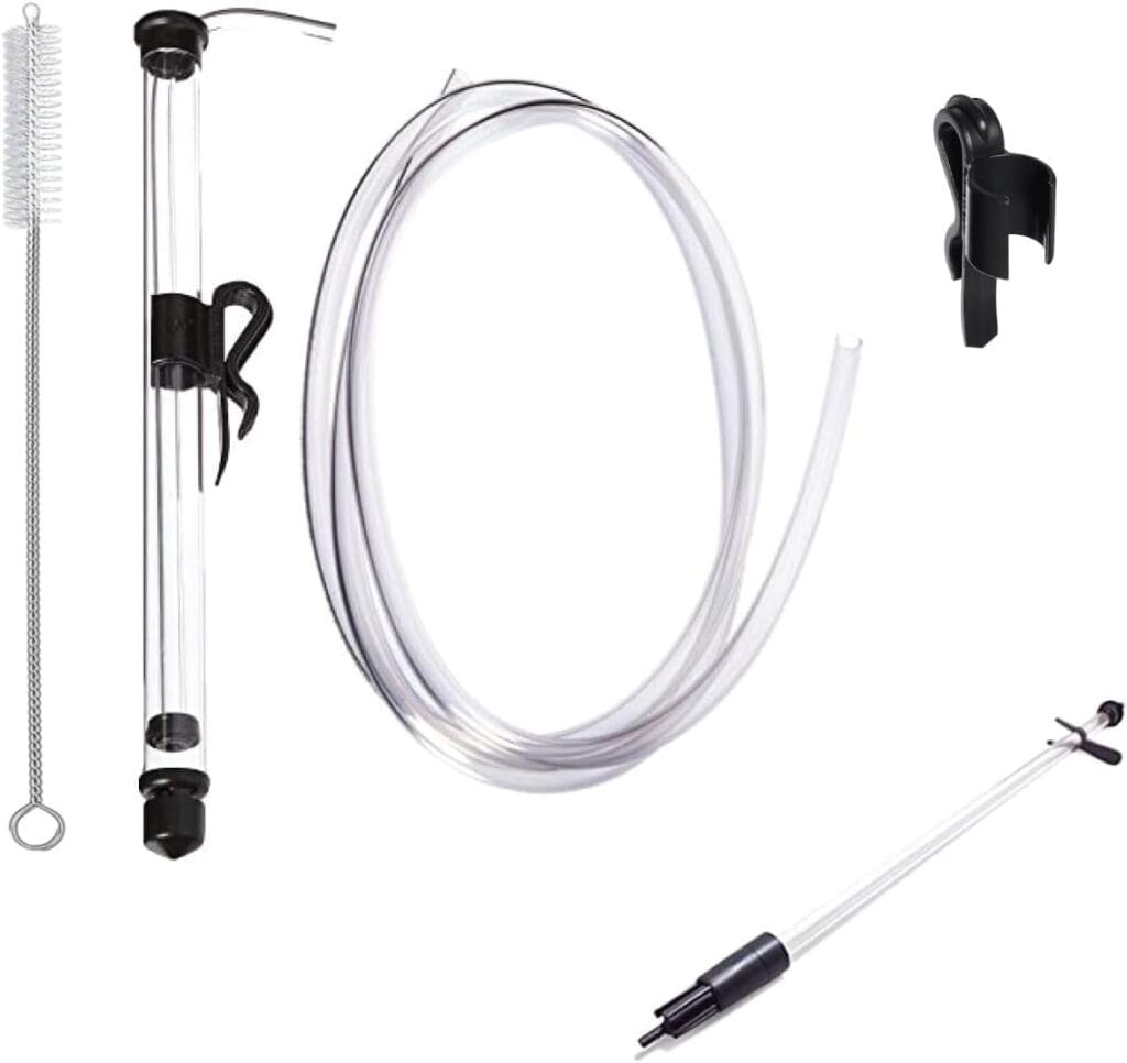 Fermtech Mini 14″ Long Deluxe Siphoning Kit – Complete Home Brewing Equipment for Beer, Wine, Mead, and Craft Brew Making; Includes Auto Siphon Pump, Food-Grade Transfer Hose, and Bottling Wand