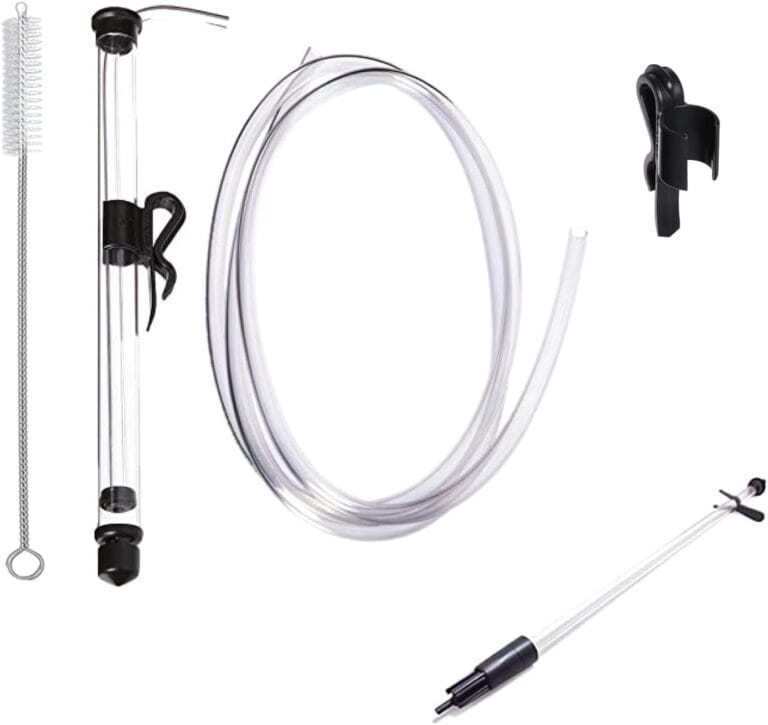 Fermtech Mini 14″ Long Deluxe Siphoning Kit – Complete Home Brewing Equipment for Beer, Wine, Mead, and Craft Brew Making; Includes Auto Siphon Pump, Food-Grade Transfer Hose, and Bottling Wand