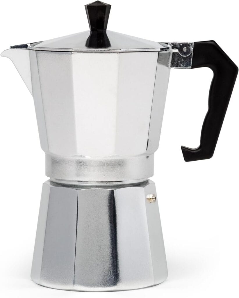 Primula Classic Stovetop Espresso and Coffee Maker, Moka Pot for Italian and Cuban Café Brewing, Greca Coffee Maker, Cafeteras, 6 Espresso Cups, Silver Primula Classic Stovetop Espresso and Coffee Maker, Moka Pot for Italian and Cuban Café Brewing, Greca Coffee Maker, Cafeteras, 6 Espresso Cups, Silver