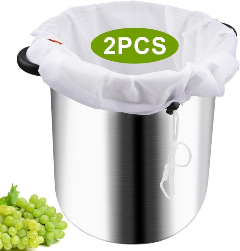 2pcs Brew Bag, Extra Large 250 Micron Fine Mesh Strainer Bag, 26″x22″ Reusable Filter Bag Made of Nylon for Home Brewing Hops Grains Wine Beer, Drawstring Straining Brew in a Bag Supplies
