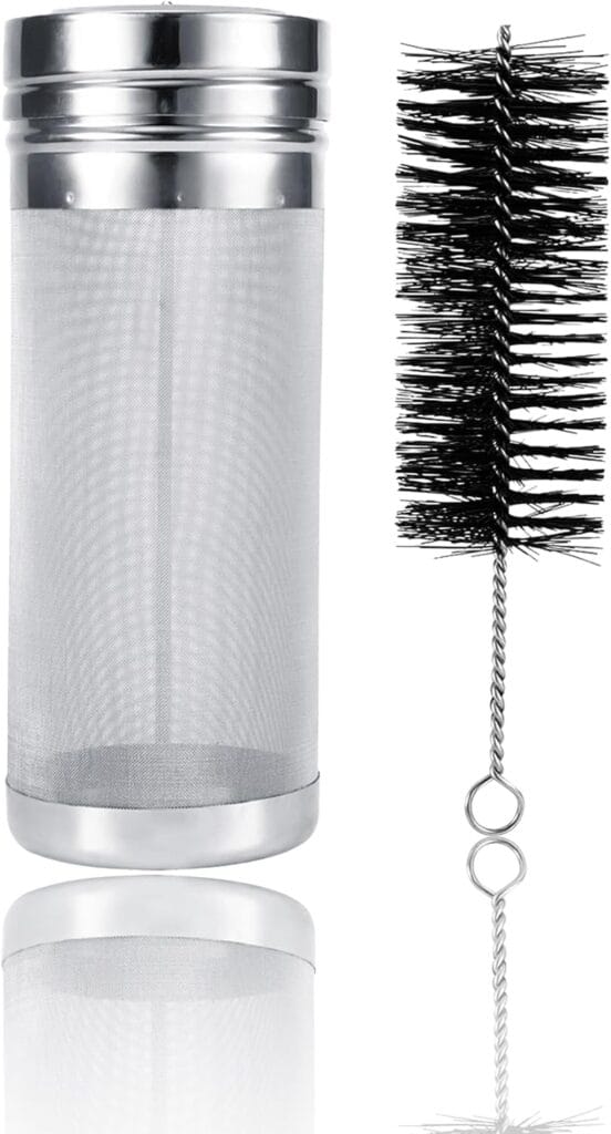 flexman Beer Dry Hopper Filter, Beer Brewing Dry Hop Filter, 300 Micro Mesh Stainless Steel Beer Hop Strainer with Cleaning Brush for Filtering Homebrew, Beer, Wine, Homemade Coffee (7 X 18cm) flexman Beer Dry Hopper Filter, Beer Brewing Dry Hop Filter, 300 Micro Mesh Stainless Steel Beer Hop Strainer with Cleaning Brush for Filtering Homebrew, Beer, Wine, Homemade Coffee (7 X 18cm)