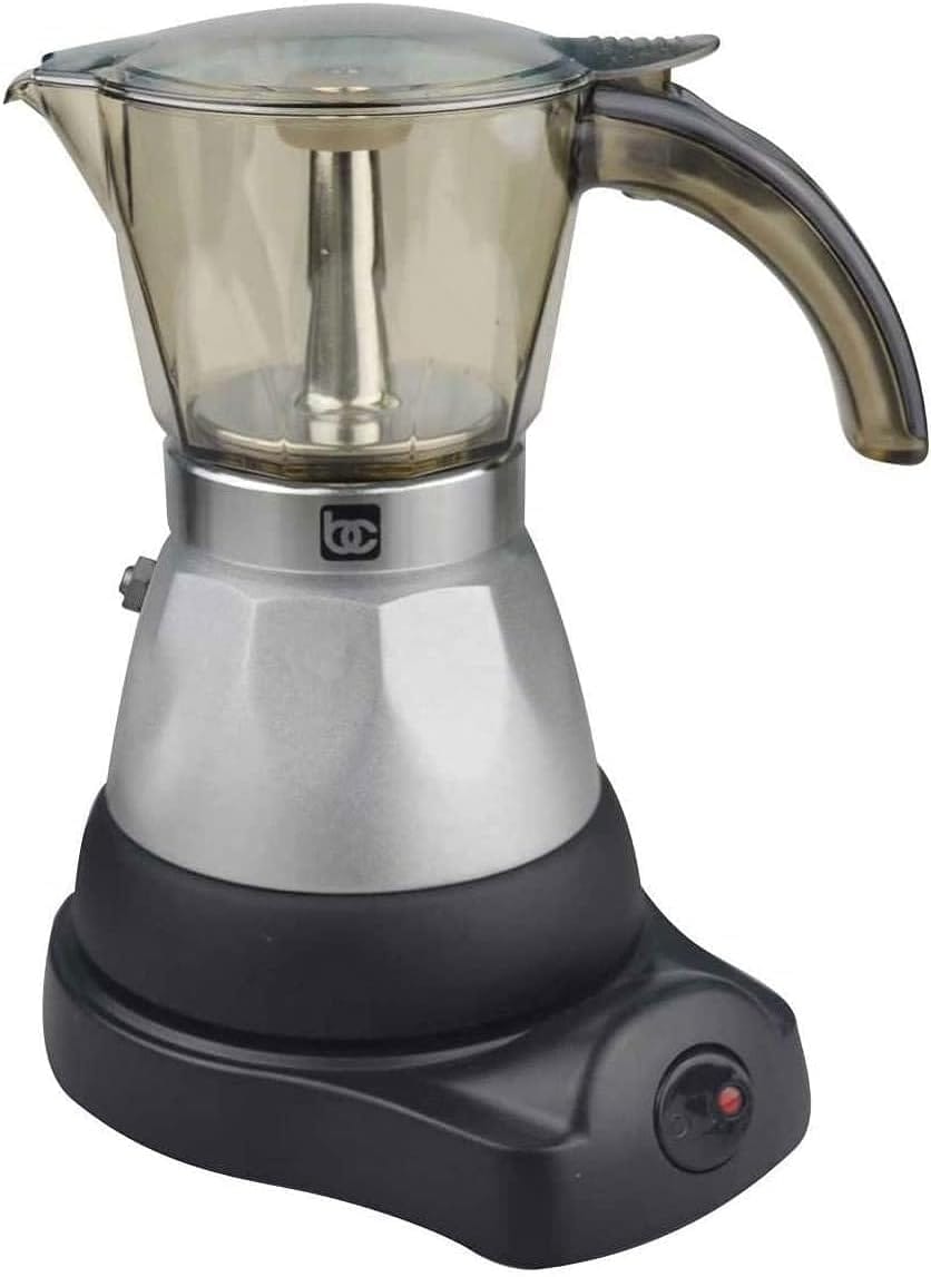 Bene Casa – Black Espresso Coffee Maker with Transparent Carafe – Brews 3 Cups in 5 Minutes – Includes Cool-touch Handle and Automatic Shut Off Feature Bene Casa – Black Espresso Coffee Maker with Transparent Carafe – Brews 3 Cups in 5 Minutes – Includes Cool-touch Handle and Automatic Shut Off Feature