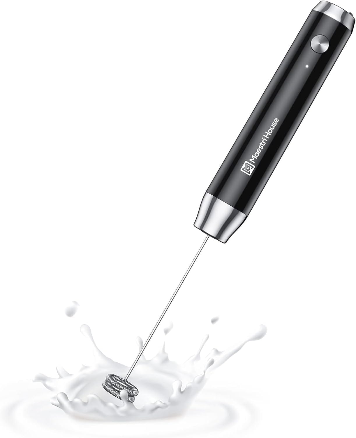 Maestri House Rechargeable Milk Frother, LunaFro NS Handheld Electric Foam Maker Waterproof Detachable Stainless Steel Whisk Drink Mixer Foamer for Lattes, Cappuccino, No Stand Maestri House Rechargeable Milk Frother, LunaFro NS Handheld Electric Foam Maker Waterproof Detachable Stainless Steel Whisk Drink Mixer Foamer for Lattes, Cappuccino, No Stand