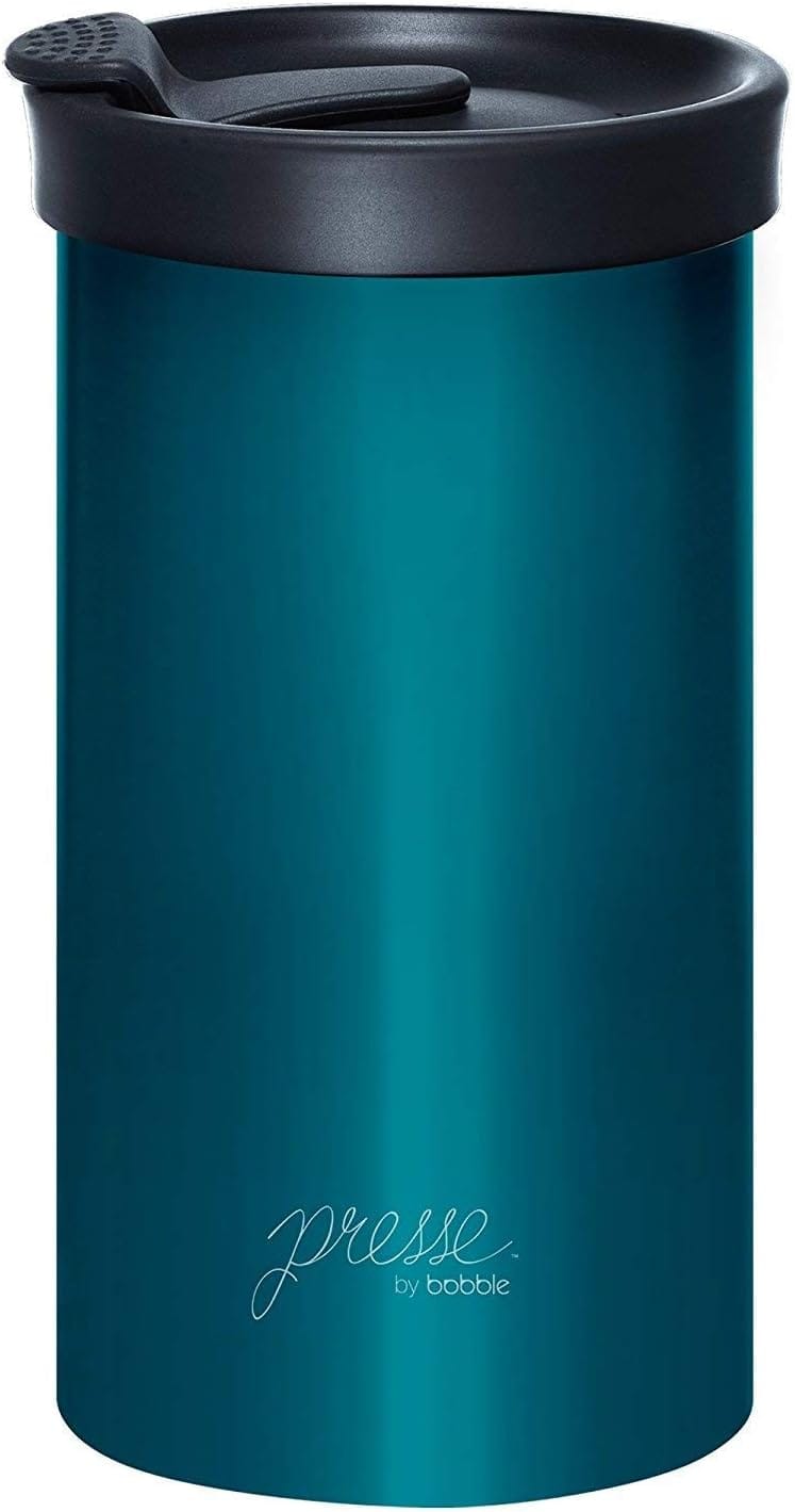 PRESSE by Bobble French Coffee Press And Insulated Stainless Steel Travel Tumbler for On-The-Go Brewing – 13 oz (Peacock) PRESSE by Bobble French Coffee Press And Insulated Stainless Steel Travel Tumbler for On-The-Go Brewing – 13 oz (Peacock)