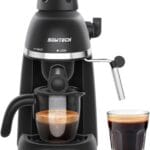 Espresso Coffee Machine Cappuccino Latte Maker 3.5 Bar 1-4 Cup with Steam Milk Frother, Black