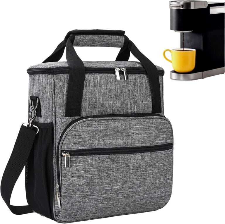 Coffee Maker Carring Bag for Keurig K-Mini/K-Mini Plus, Storage Tote Case for Travel, Grey