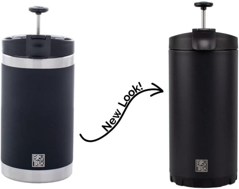 Steel Toe 3.0 Travel Coffee Press – Brew 20 fl.oz On The Go – No Spill Lid, Double Wall Vacuum Insulated Stays Hot for Hours, French Press Coffee (Obsidian Black)