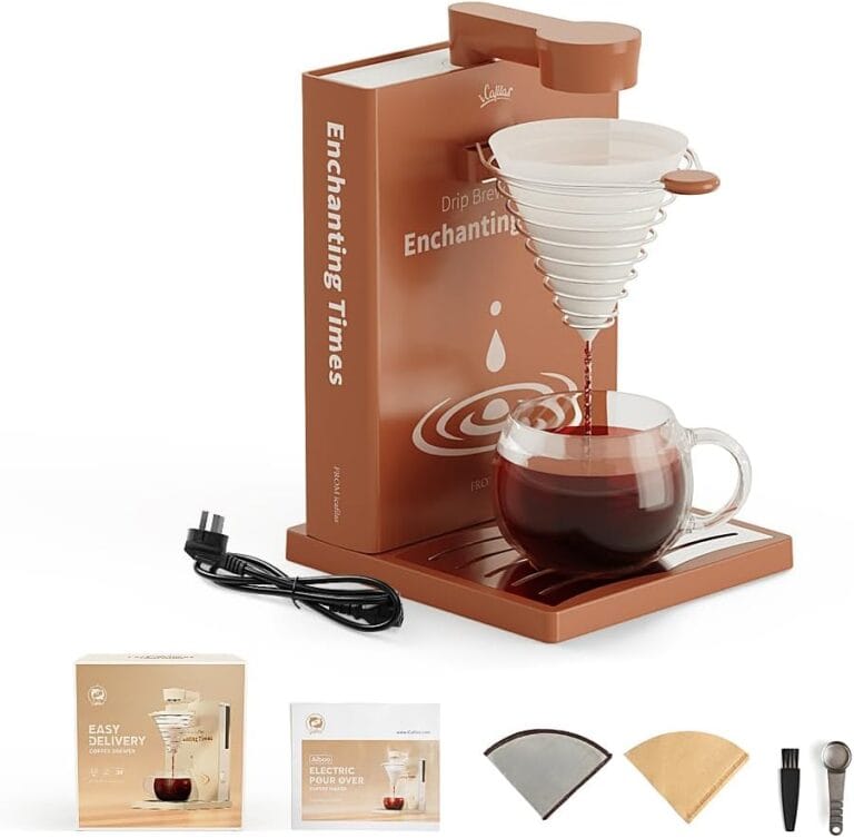 Portable Detachable One Cup Coffee Maker,Automatic Pour Over Coffee Maker, Portable Drip Coffee Maker with Reusable Filter for Home,Office,Hotel,Traveling or Business Trip,300ml,10oz