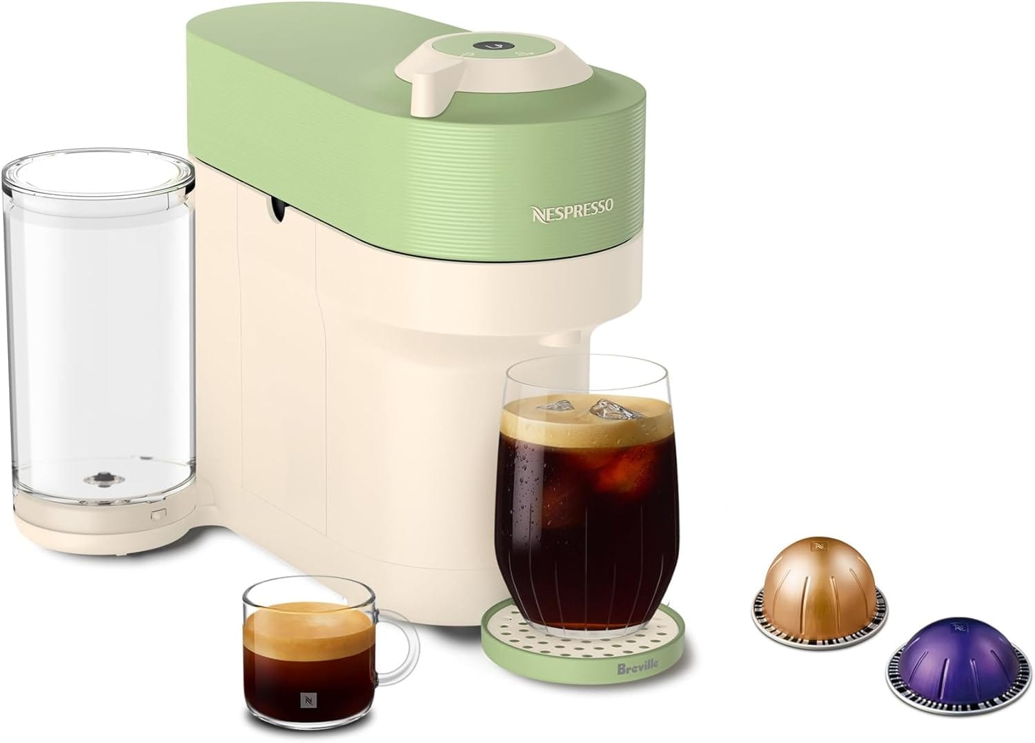 Nespresso Vertuo Pop+ Summer Limited Edition by Breville, Pistachio Nespresso Vertuo Pop+ Summer Limited Edition by Breville, Pistachio