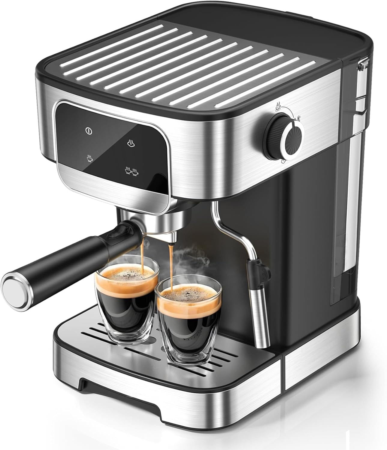 Espresso Machine 20 Bar, LERTIN Professional Espresso Maker With Auto Milk Frother, Home Compact Espresso Coffee Machine With Led Touch Screen, 61OZ Removable Water Tank For Latte, Cappuccino Espresso Machine 20 Bar, LERTIN Professional Espresso Maker With Auto Milk Frother, Home Compact Espresso Coffee Machine With Led Touch Screen, 61OZ Removable Water Tank For Latte, Cappuccino