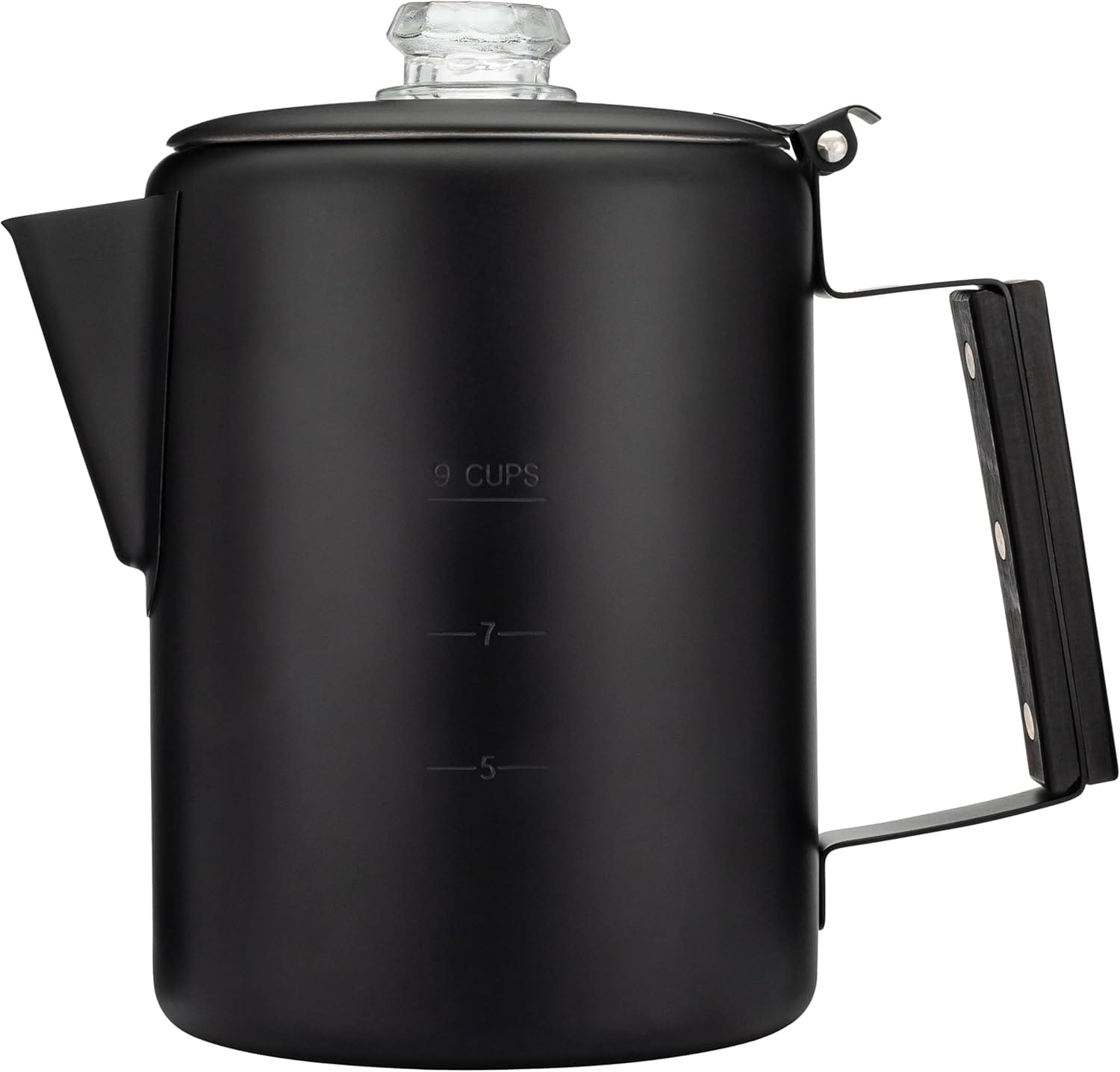 COLETTI Black Bozeman Percolator Coffee Pot — Camping Coffee Pot, Coffee Percolator – America’s Sleekest Percolator – Pure Stainless Steel, NO Aluminum or Plastic (9 Cup) COLETTI Black Bozeman Percolator Coffee Pot — Camping Coffee Pot, Coffee Percolator – America’s Sleekest Percolator – Pure Stainless Steel, NO Aluminum or Plastic (9 Cup)