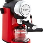 Imusa 4 Cup Epic Electric Espresso/Cappuccino Maker (Cafe Cubano, Cortadito, Colada, Cafe con Leche), Red