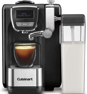 Cuisinart EM-25 Defined, Cappuccino & Latte Espresso Machine, 13.5″(L) x 8.0″(W) x 10.0″(H), Black (Renewed)