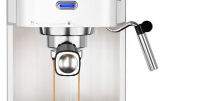 Gevi Espresso Machine 20 Bar High Pressure,Compact Espresso Maker with Milk Frother Steam Wand,Cappuccino,Latte Maker with Adjustable Shot Volume for Home,Gift for Mom and Dad