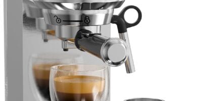 Espresso Machine – 20Bar Coffee Maker with Foaming Steam Wand: 1450W Compact Semi-Automatic Espresso Maker with 35Oz Removable Water Tank for Latte, Cappuccino for Kitchen Home