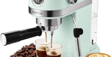 Neretva 20 Bar Espresso Coffee Machine with Steam Wand for Latte Espresso and Cappuccino, Compact Espresso Maker For Home Barista, 1350W Premium Italian High Pressure – Mint Green Neretva 20 Bar Espresso Coffee Machine with Steam Wand for Latte Espresso and Cappuccino, Compact Espresso Maker For Home Barista, 1350W Premium Italian High Pressure – Mint Green