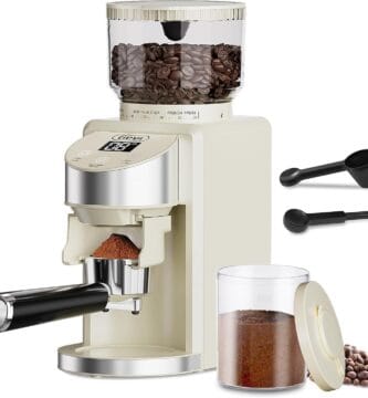 Gevi Coffee Grinder Electric,Coffee Bean Grinder with 35 Grind Settings for Espresso,Drip,French Press,Burr Coffee Grinder for Home Use,Anti-static Design,Beige