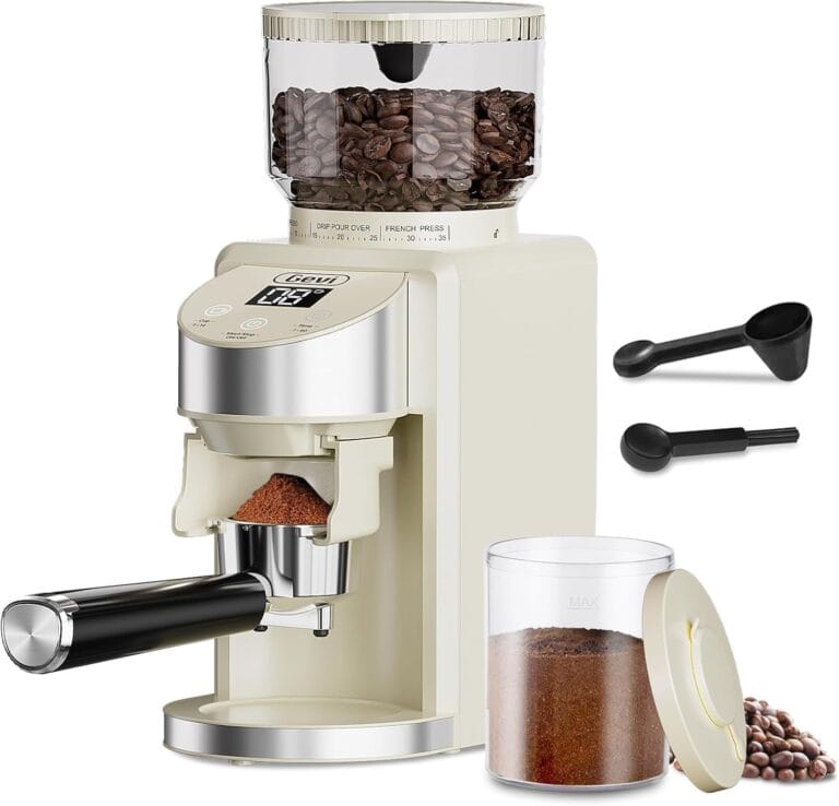 Gevi Coffee Grinder Electric,Coffee Bean Grinder with 35 Grind Settings for Espresso,Drip,French Press,Burr Coffee Grinder for Home Use,Anti-static Design,Beige