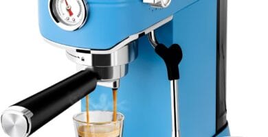 CASABREWS CM5418 Espresso Machine 20 Bar, Professional Espresso Maker with Milk Frother Steam Wand, Stainless Steel Coffee Machine with 34oz Removable Water Tank, Azure Blue CASABREWS CM5418 Espresso Machine 20 Bar, Professional Espresso Maker with Milk Frother Steam Wand, Stainless Steel Coffee Machine with 34oz Removable Water Tank, Azure Blue