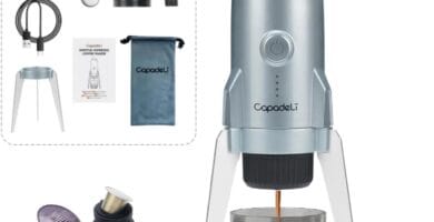 Portable Electric Espresso Machine Travel Coffee Maker for Camping 3 in 1 Self-Heating for Ground Coffee & DG NS Capsule Pods For Travel Camping and Hiking (Space Grey) Portable Electric Espresso Machine Travel Coffee Maker for Camping 3 in 1 Self-Heating for Ground Coffee & DG NS Capsule Pods For Travel Camping and Hiking (Space Grey)
