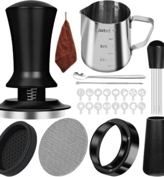 Y-Step 25 PCS Espresso Accessories Kit, Espresso Tamper Kit Coffee Tamper Set, 51mm Espresso Tamper with Spring Loaded Calibrated, 51mm Espresso Puck Screen and Dosing Funnel, WDT Tool, Latte Art Kit