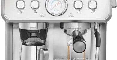 VEVOR Espresso Machine Built-in Grinder, 15 Bar Semi-Automatic Espresso Coffee Maker with Milk Frother Steam Wand, PID Control System for Cappuccino, Latte, Machiato