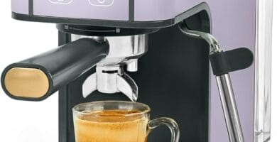 Beautiful Slim Espresso Maker by Drew Barrymore, 20-Bar Pressure, Single & Double Shot, Touch Display, 2-in-1 Steam Wand, 50 oz Water Reservoir, Stainless Steel Warming Plate. (Lavender) Beautiful Slim Espresso Maker by Drew Barrymore, 20-Bar Pressure, Single & Double Shot, Touch Display, 2-in-1 Steam Wand, 50 oz Water Reservoir, Stainless Steel Warming Plate. (Lavender)