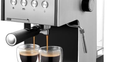 Espresso machine, CM6822 15 Bar Coffee Maker for Cappuccino and Latte Maker With Milk Frother, Removable Water Tank, Fast Heating Coffee Machine for Home, Office