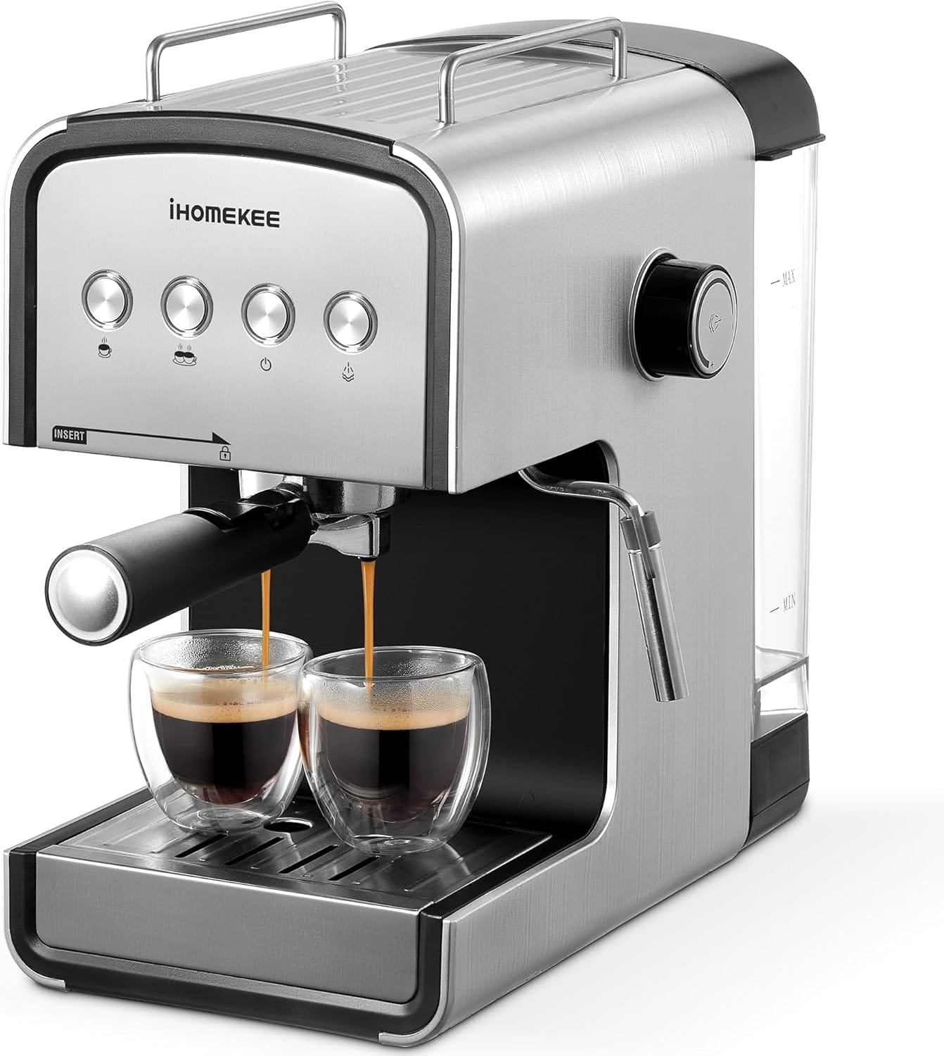 Espresso machine, CM6822 15 Bar Coffee Maker for Cappuccino and Latte Maker With Milk Frother, Removable Water Tank, Fast Heating Coffee Machine for Home, Office