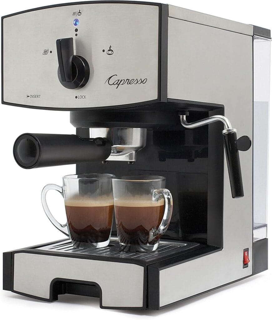 Capresso 117.05 Stainless Steel Pump Espresso and Cappuccino Machine EC50, Black/Stainless Capresso 117.05 Stainless Steel Pump Espresso and Cappuccino Machine EC50, Black/Stainless