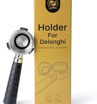 Stainless Steel 51mm 3 Ears Portafilter filter holder replacement Compitable for EC685.BK Coffee Machines, Detachable filter Holder Machine Coffee Machine Replacement Parts (1 filter,1 cup)