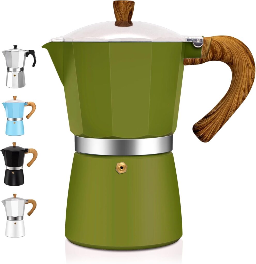 3 Cup Aluminum Espresso Stovetop Moka Pot Express Coffee Maker Percolator Italian Classic Mocha Coffee Machine for Italian and Cuban Cafe Brewing for Home & Camping 150ml 5oz 3 Cup Aluminum Espresso Stovetop Moka Pot Express Coffee Maker Percolator Italian Classic Mocha Coffee Machine for Italian and Cuban Cafe Brewing for Home & Camping 150ml 5oz