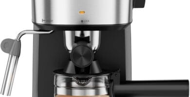 6 Bar Espresso Machine, 800W Compact Coffee Maker with Stainless Steel Cup Warmer, Steam Milk Frother, Automatic Pressure Relief, Cappuccino & Latte Maker, Black, for Home and Office 6 Bar Espresso Machine, 800W Compact Coffee Maker with Stainless Steel Cup Warmer, Steam Milk Frother, Automatic Pressure Relief, Cappuccino & Latte Maker, Black, for Home and Office