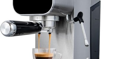 Espresso Machine with Steam Milk Frother Compact Cappuccino Machine with Programmable to Customized Americano Touch Screen Coffee Maker for Latte, Hot Water Stainless Steel Espresso Machine with Steam Milk Frother Compact Cappuccino Machine with Programmable to Customized Americano Touch Screen Coffee Maker for Latte, Hot Water Stainless Steel