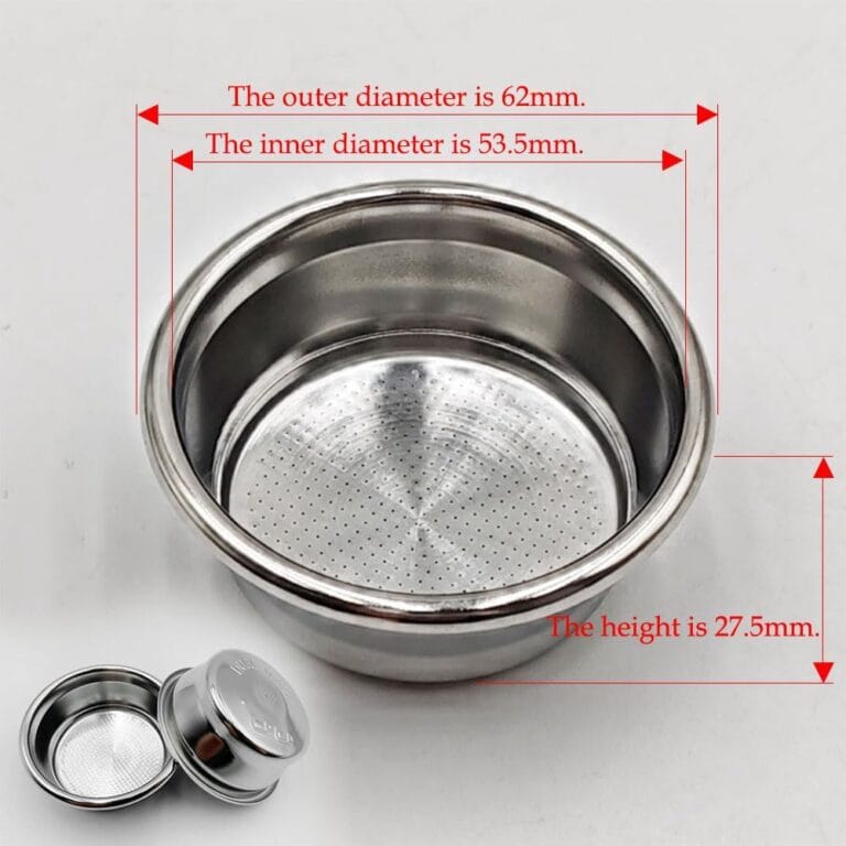 54mm Double-Layer Pressurized Coffee Basket Filter, Stainless Steel Espresso Machine Filter Compatible For Breville 820/840/870/875/878/879/880/450/550/Solis 1170/1019/980.09