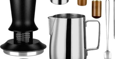 23Pcs Espresso Accessories, 51mm Coffee Espresso Tamper Kit, Espresso Machine Accessories Set, with Espress Stirrer | 350ml Milk Pitcher | Coffee Powder Dispenser | Latte Art Kit for Espresso Machine 23Pcs Espresso Accessories, 51mm Coffee Espresso Tamper Kit, Espresso Machine Accessories Set, with Espress Stirrer | 350ml Milk Pitcher | Coffee Powder Dispenser | Latte Art Kit for Espresso Machine