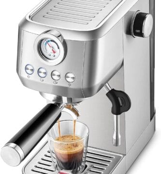 CASABREWS 3700 Gense Espresso Machine 20 Bar, Stainless Steel Espresso Maker With Steam Milk Frother, Coffee Machine Cappuccino Latte Machine With 43.9 oz Removable Water Tank