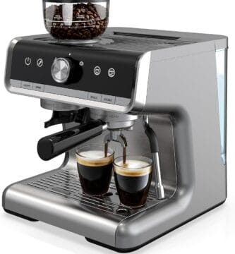 Espresso Machine, 20 Bar Semi-Automatic Espresso Coffee Maker With Grinder, Milk Frother Steamer Wand for Cappuccino, Latte, Macchiato, 95-Ounce Water Tank, PID Temperature Control,Light Gray Espresso Machine, 20 Bar Semi-Automatic Espresso Coffee Maker With Grinder, Milk Frother Steamer Wand for Cappuccino, Latte, Macchiato, 95-Ounce Water Tank, PID Temperature Control,Light Gray