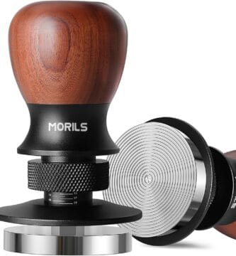 Espresso Tamper 51mm, Coffee Tamper with Spring Loaded Tamper, Adjustable Depth, Stainless Steel Base Espresso Coffee Tamper Fits for All 51mm 52mm Espresso Machine