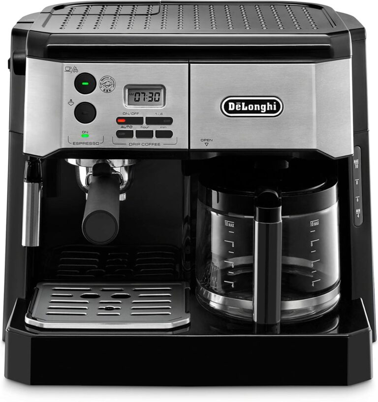 De’Longhi BCO430BM All-in-One Combination Maker & Espresso Machine + Advanced Milk Frother for Cappuccino, Latte & Macchiato + Glass Coffee Pot 10-Cup