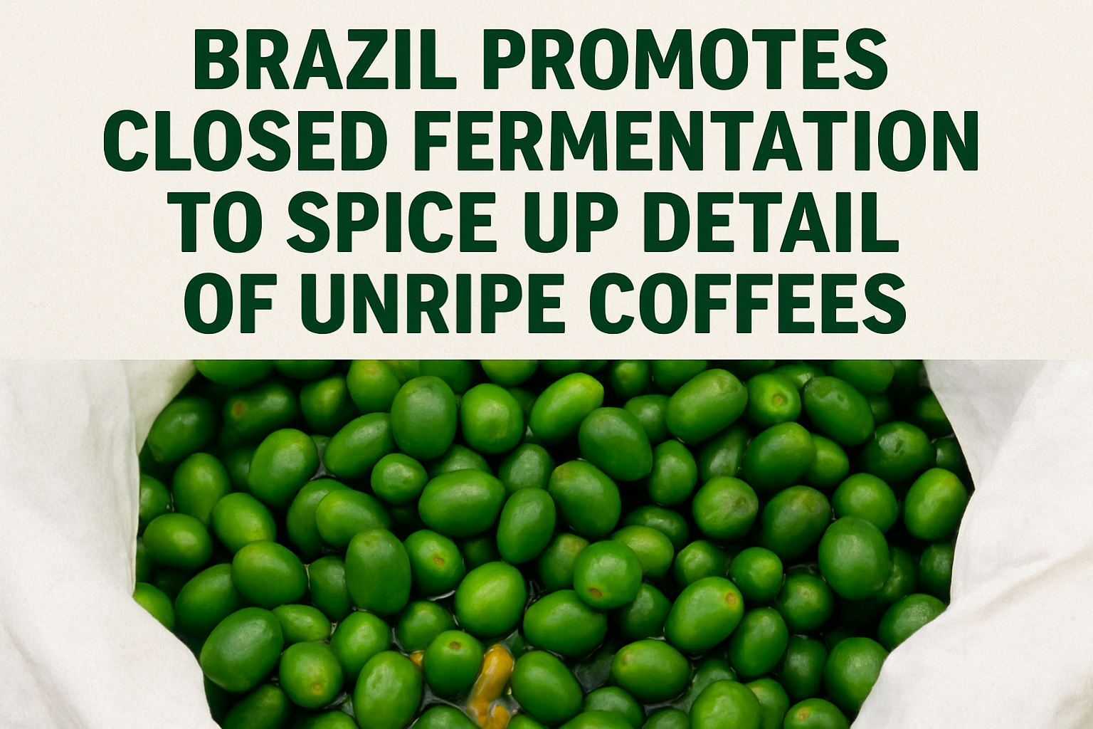 Brazil Find out about Promotes Closed Fermentation to Spice up Detail of Unripe Coffees