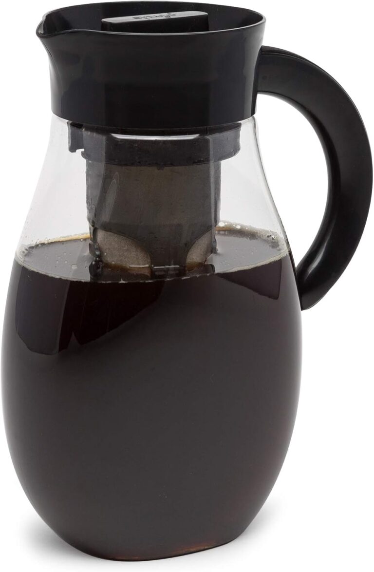 Primula Flavor Airtight Cold Brew Coffee or Iced Tea Maker Shatterproof Durable Plastic Construction, Leak-Proof, 2.7 Quart, Black