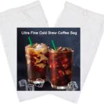 Tinnkee 2 Pack Cold Brew Coffee Bag,120 Micro Food Grade Nylon Ultra Fine Mesh, 8.6×5 inch Reusable Cold Brew Coffee Filter with Seamless Bottom, Coffee Maker