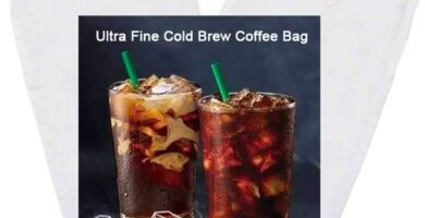 Tinnkee 2 Pack Cold Brew Coffee Bag,120 Micro Food Grade Nylon Ultra Fine Mesh, 8.6×5 inch Reusable Cold Brew Coffee Filter with Seamless Bottom, Coffee Maker