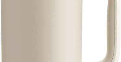 POWCAN 40 oz Tumbler with Handle, 2-in-1 Straw and Sip Lid, Leakproof, Dishwasher Safe, Insulated Stainless Steel Travel Coffee Mug, Keeps Cold for 34 Hours, Fits in Car Cup Holder (Oat)