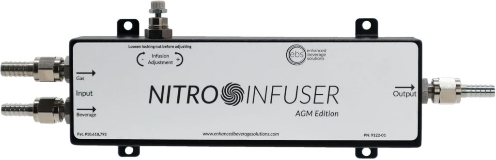 Nitro Infuser Single & Advanced Gas Manager for Cold Brew, Tea, Energy Drink, Cocktails, Beer & More – Convert Any Kegerator for Nitro Infused Beverages