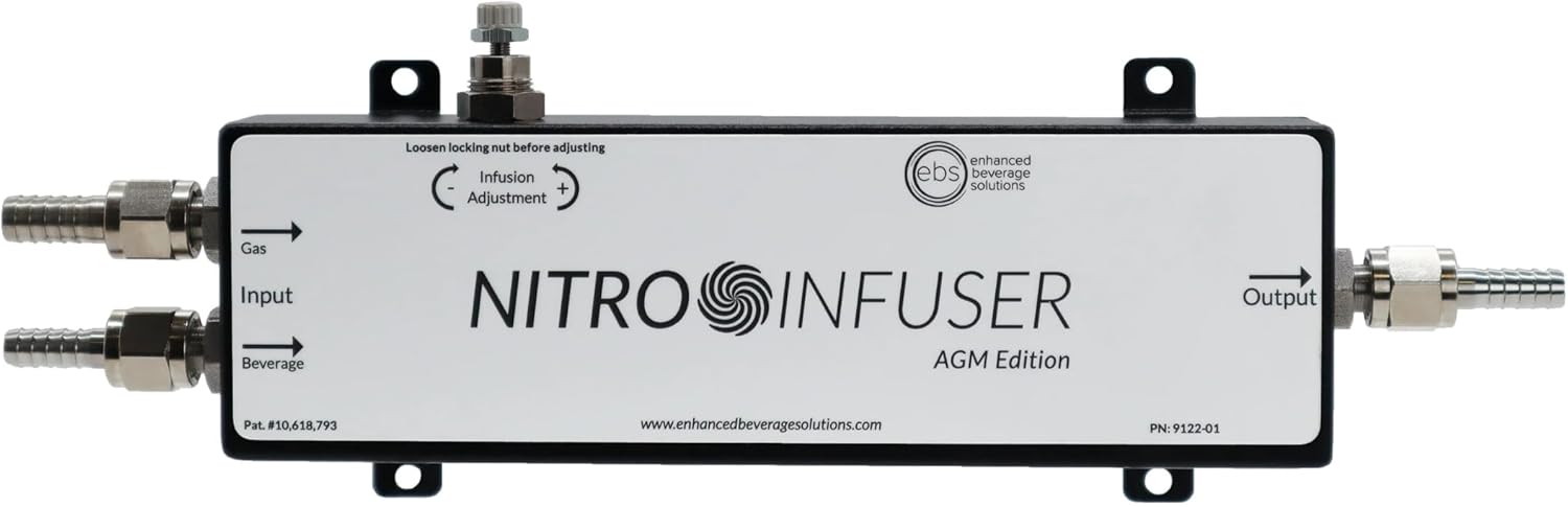Nitro Infuser Single & Advanced Gas Manager for Cold Brew, Tea, Energy Drink, Cocktails, Beer & More – Convert Any Kegerator for Nitro Infused Beverages
