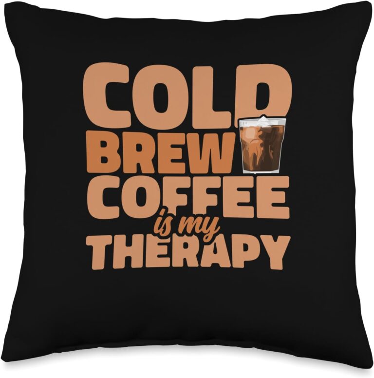 Cold Brew Coffee Is My Therapy Iced Coffee Throw Pillow