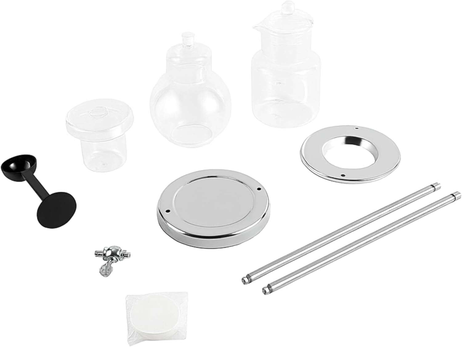 Nispira Luxury Ice Cold Brew Dripper Coffee Maker in Stainless Steel and Borosilicate Glass, 1000 ml Silver Nispira Luxury Ice Cold Brew Dripper Coffee Maker in Stainless Steel and Borosilicate Glass, 1000 ml Silver