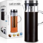 Deluxe Cold Brew Coffee Maker with Removable Stainless Steel Filter (Stainless Steel 44oz/1300ml/1.4QT)